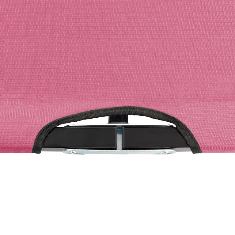 Ligbed 2-persoons inklapbaar staal roze