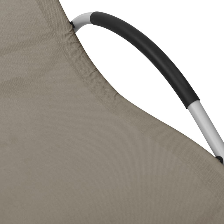 Ligbedden 2 st textileen taupe en grijs