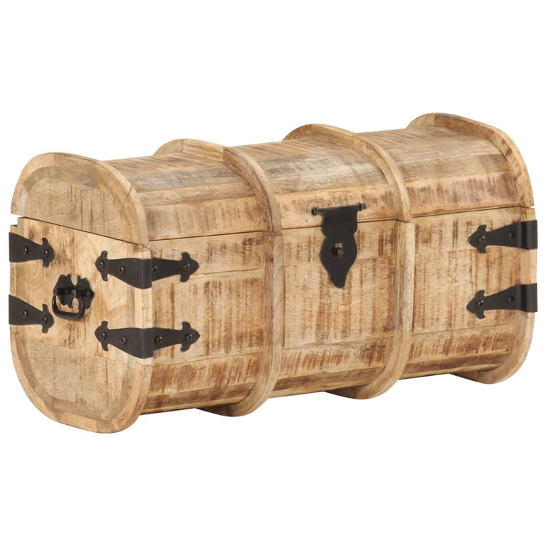 Opbergkisten 2 st massief mangohout