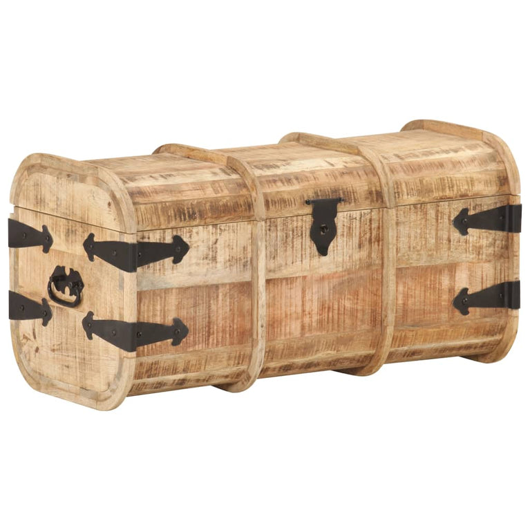 Opbergkisten 2 st massief mangohout