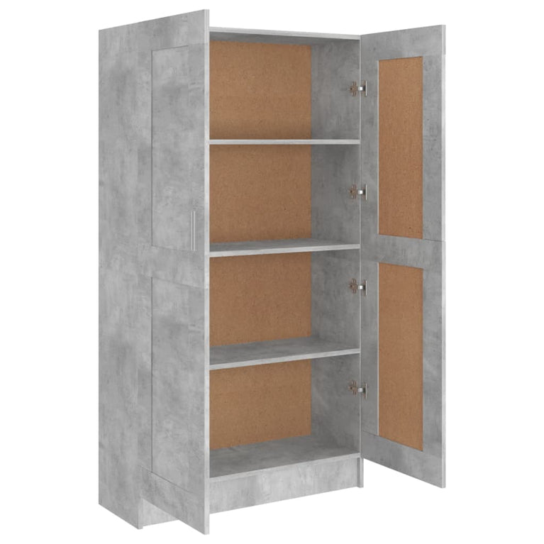 Boekenkast 82,5x30,5x150 cm spaanplaat betongrijs
