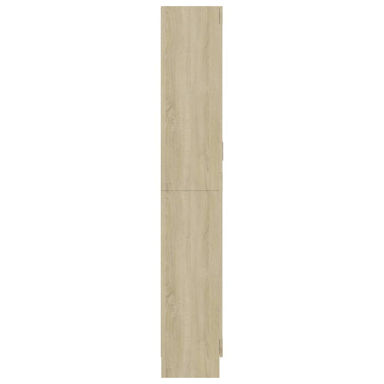 Vitrinekast 82,5x30,5x185,5 cm bewerkt hout sonoma eikenkleurig