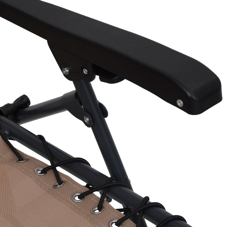 Terrasstoel inklapbaar textileen taupe