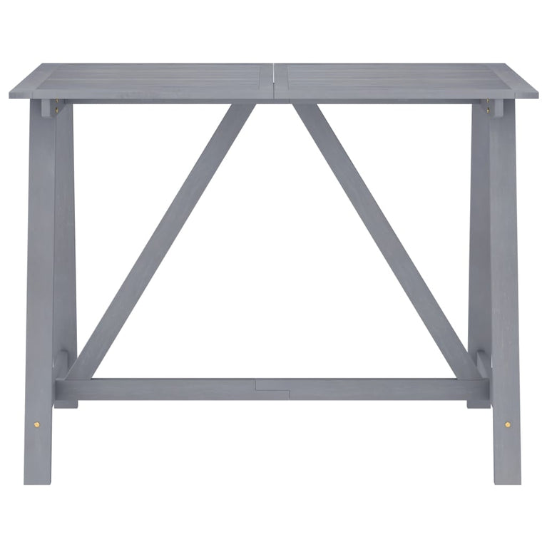 Tuinbartafel 140x70x104 cm massief acaciahout grijs