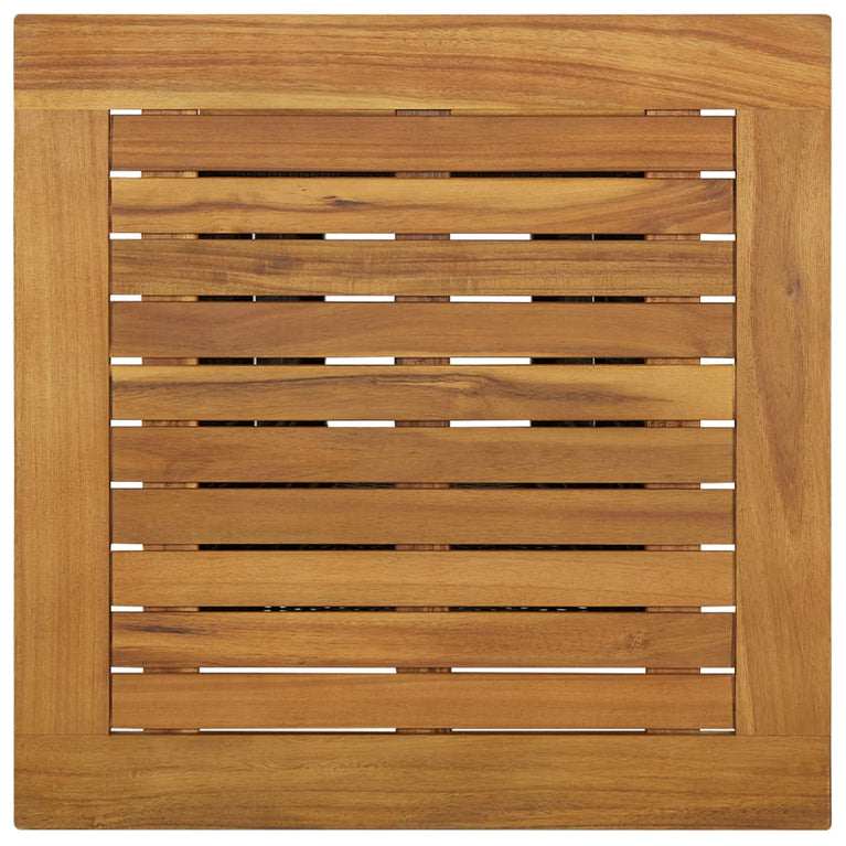 Bartafel 60x60x110 cm poly rattan en massief acaciahout zwart