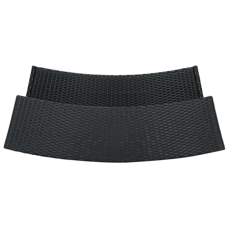Tuinbartafel 120x55x110 cm poly rattan zwart