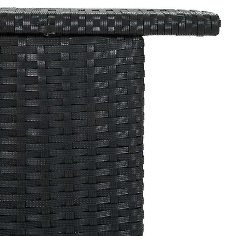 Tuinbartafel 120x55x110 cm poly rattan zwart