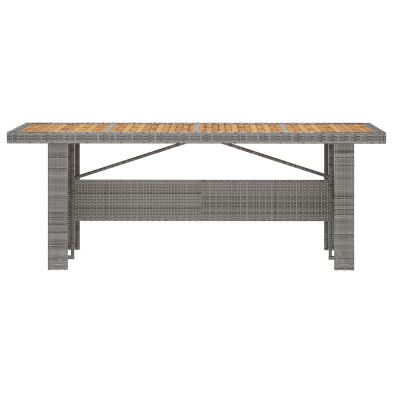 9-delige Tuinset met kussens poly rattan grijs