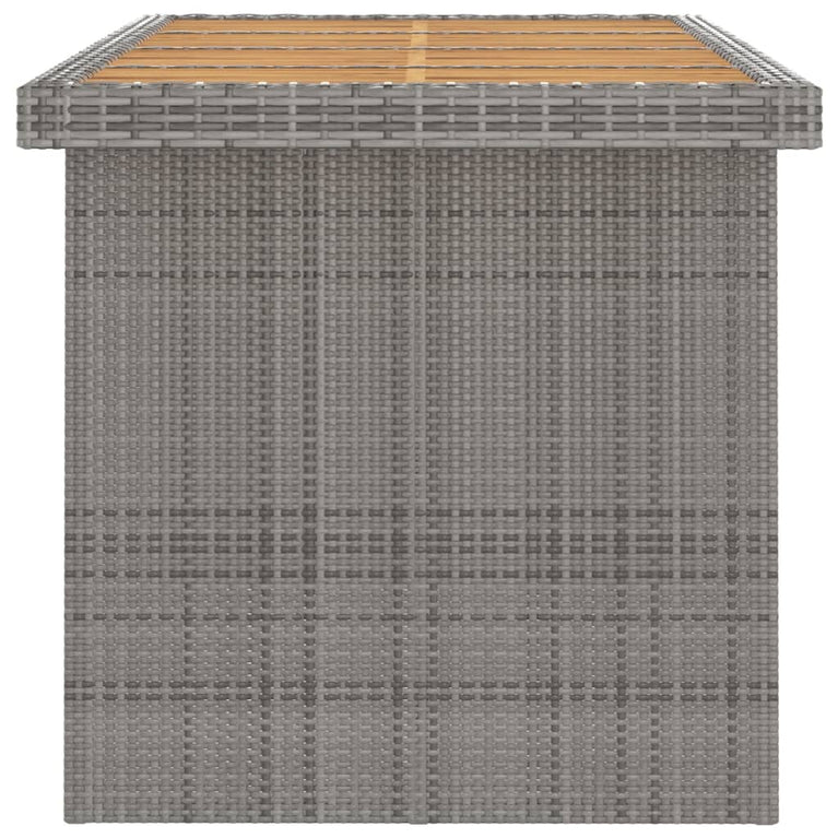 9-delige Tuinset met kussens poly rattan grijs