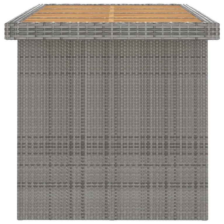 7-delige Tuinset met kussens poly rattan grijs