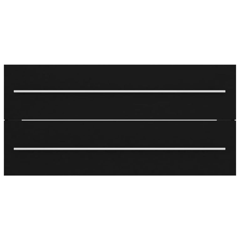 Wastafelkast 100x38,5x48 cm spaanplaat zwart