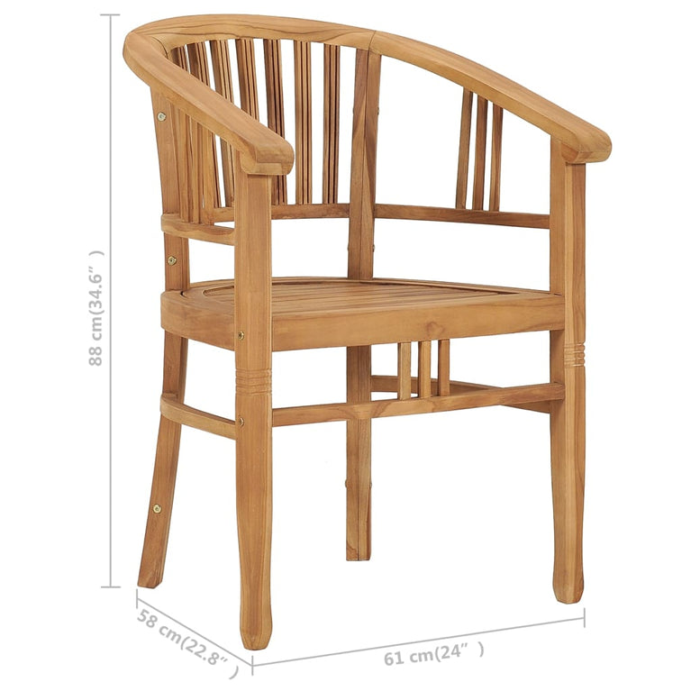 5-delige Tuinset massief teakhout