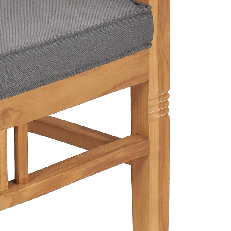 5-delige Tuinset met kussens massief teakhout