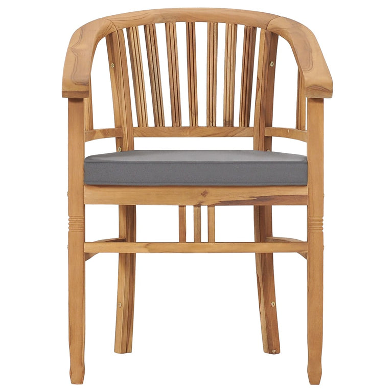 5-delige Tuinset met kussens massief teakhout