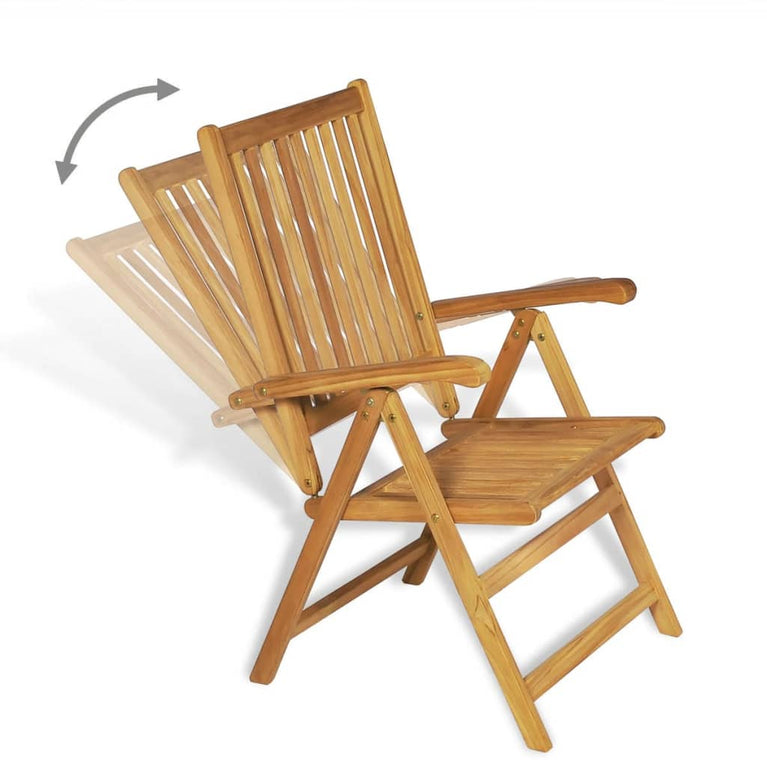 7-delige Tuinset massief teakhout