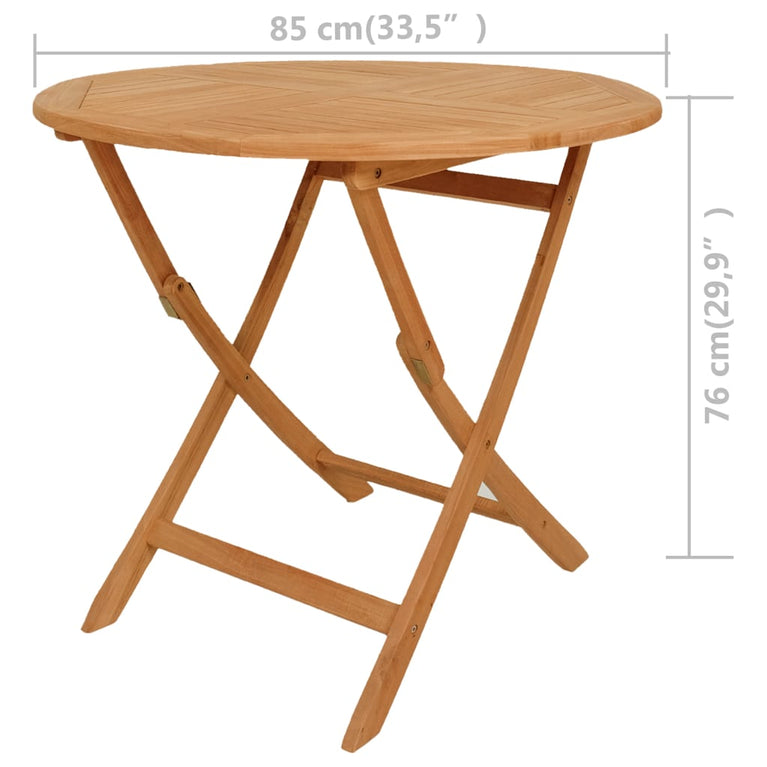 5-delige Tuinset massief teakhout