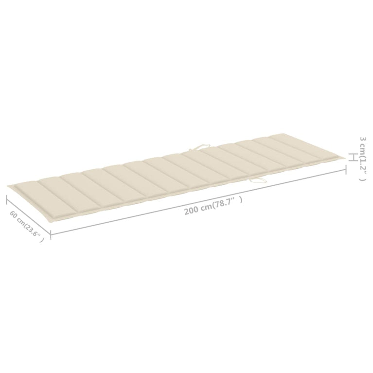 Ligbed 2-persoons met kussens massief acaciahout grijs