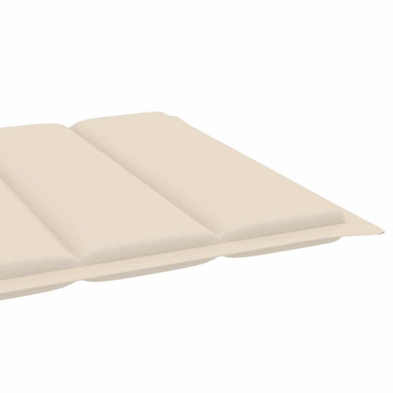 Ligbed met tafel en kussen massief teakhout
