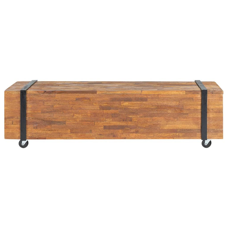 Tv-meubel 110x30x32,5 cm massief teakhout