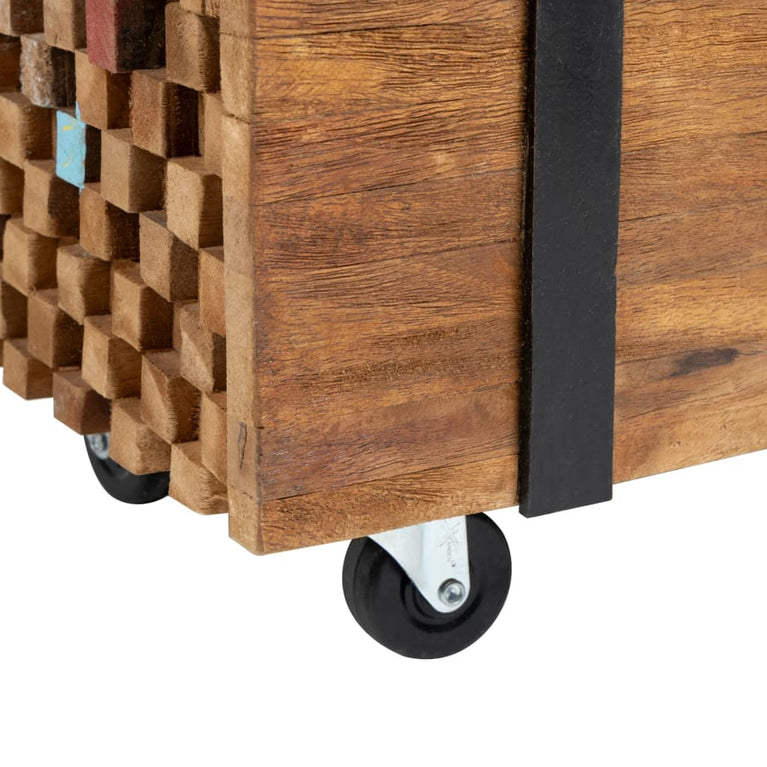 Tv-meubel 110x30x32,5 cm massief teakhout
