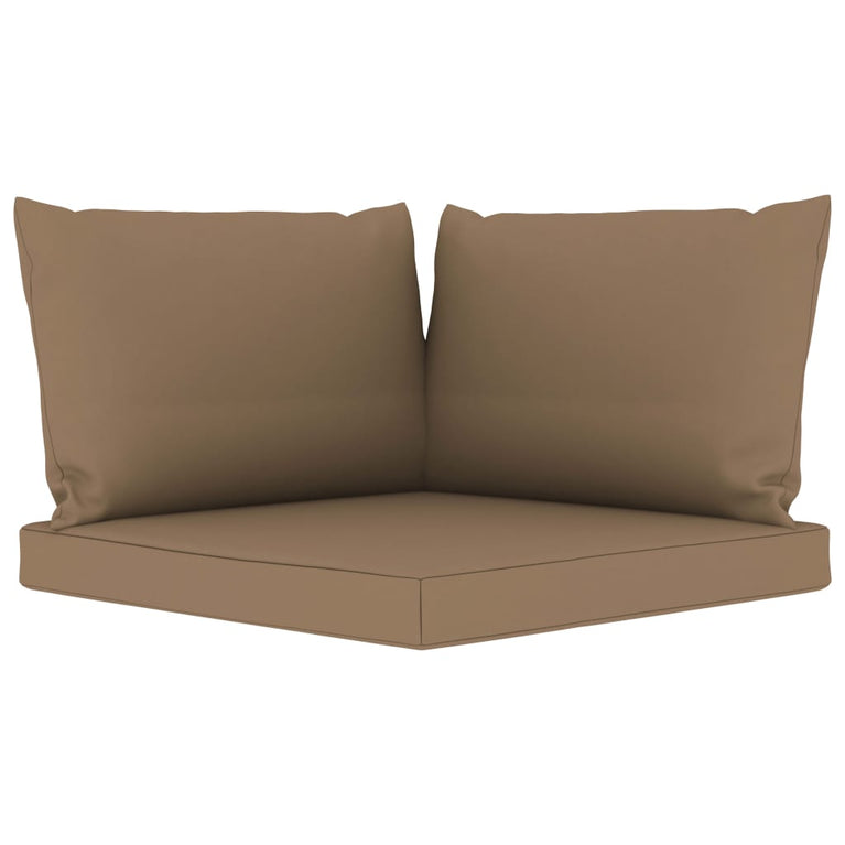 6-delige Loungeset met taupe kussens