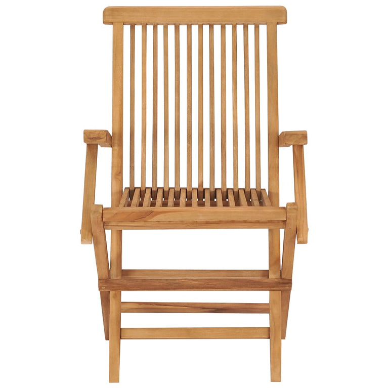 Tuinstoelen 4 st met heldergroene kussens massief teakhout