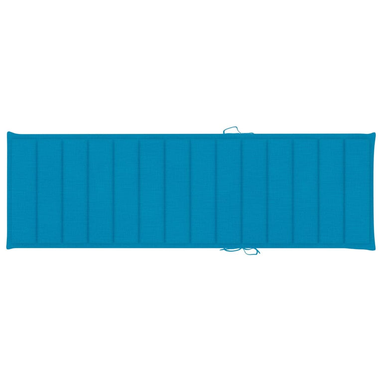 Ligbed tweepersoons met blauwe kussens geïmpregneerd grenenhout