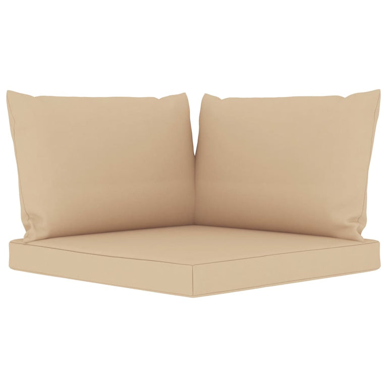 6-delige Loungeset met beige kussens