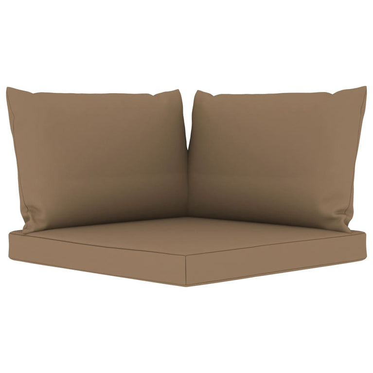 6-delige Loungeset met taupe kussens