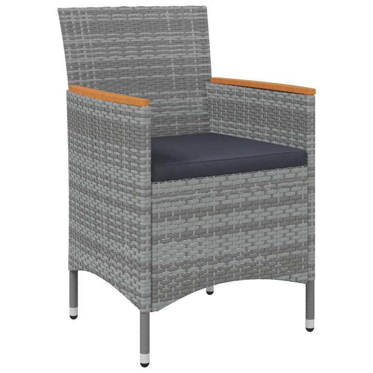 11-delige Tuinset poly rattan grijs