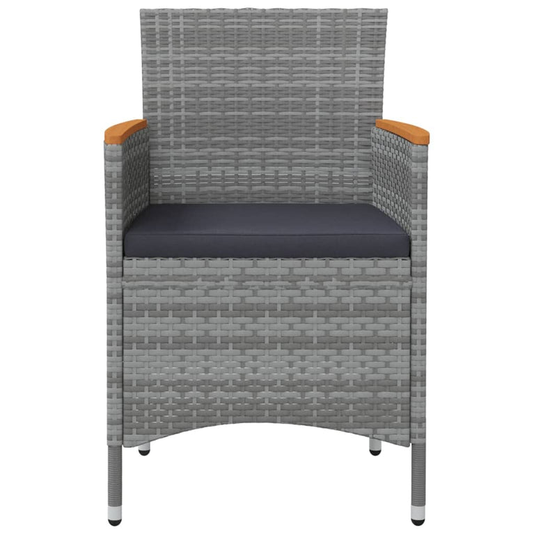 11-delige Tuinset poly rattan grijs