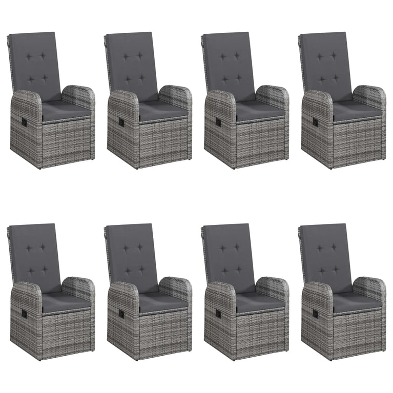 9-delige Tuinset grijs