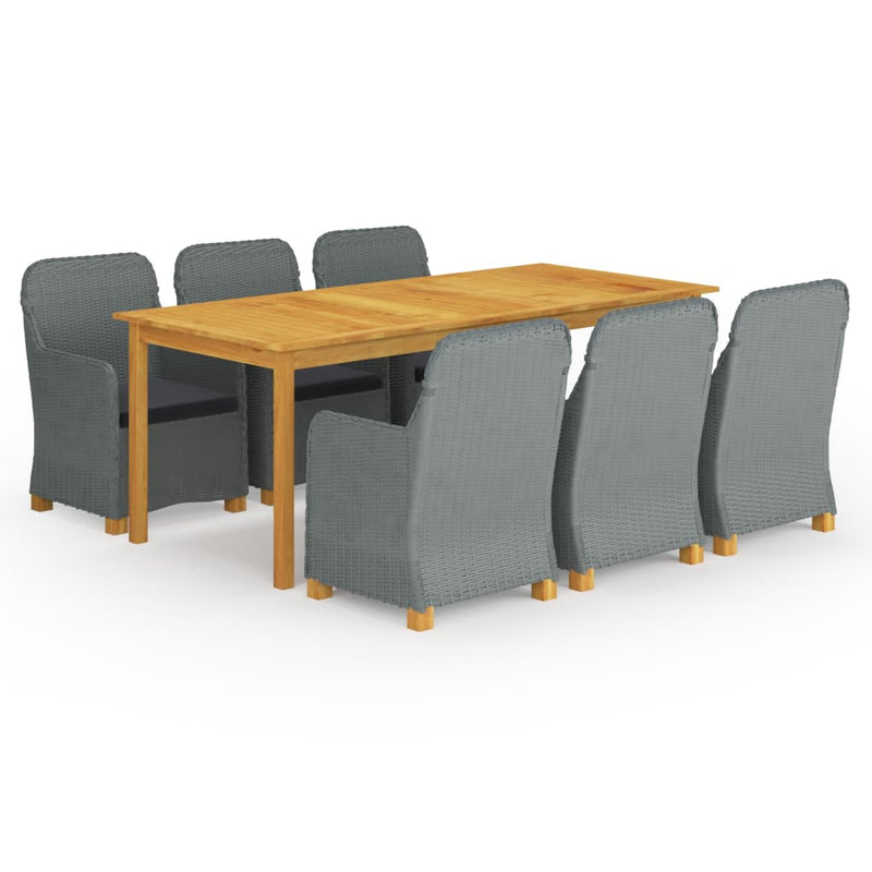 9-delige Tuinset lichtgrijs