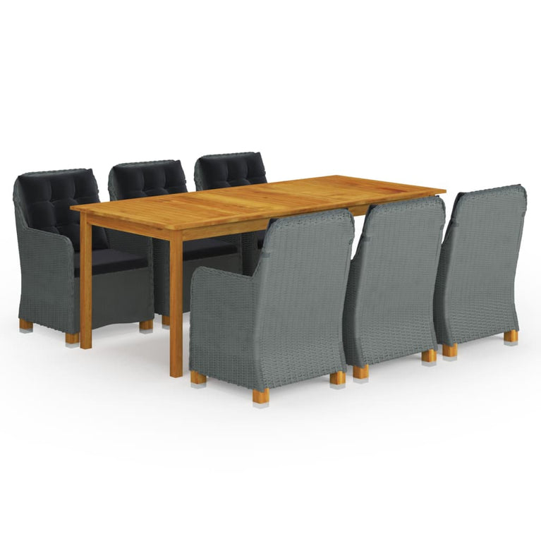 9-delige Tuinset lichtgrijs