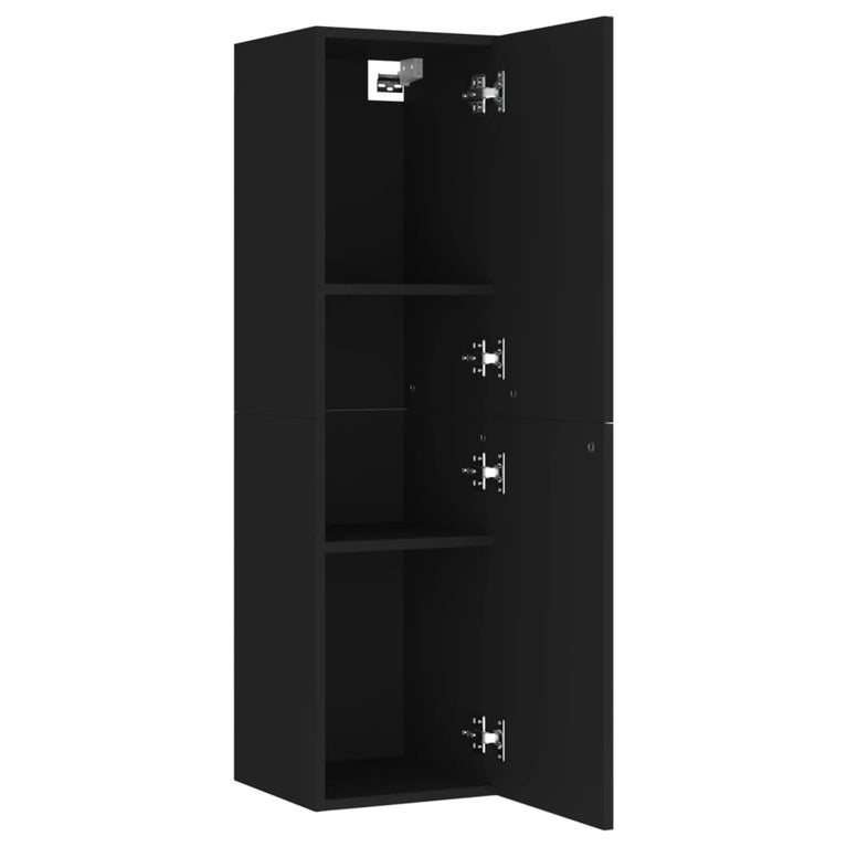 Tv-meubel 30,5x30x110 cm bewerkt hout zwart