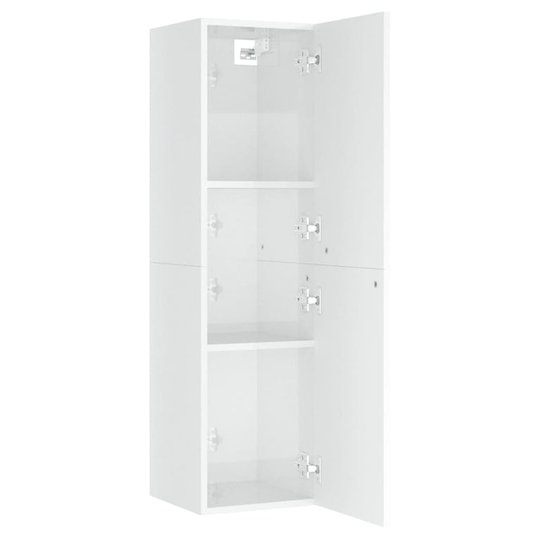 Tv-meubel 30,5x30x110 cm bewerkt hout hoogglans wit