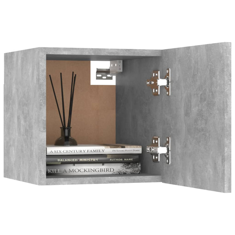 Tv-wandmeubelen 4 st 30,5x30x30 cm betongrijs