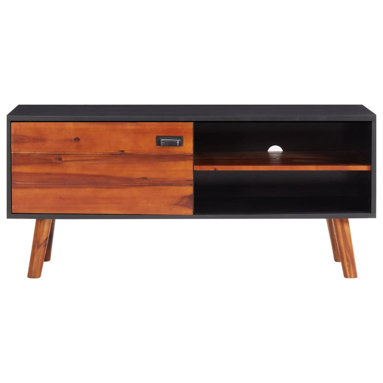 Tv-meubel 110x35x50 cm massief acaciahout en MDF