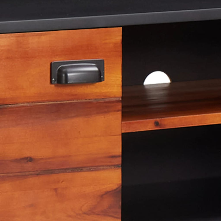 Tv-meubel 110x35x50 cm massief acaciahout en MDF