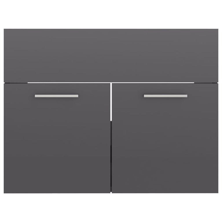 Badkamermeubelset spaanplaat hoogglans grijs