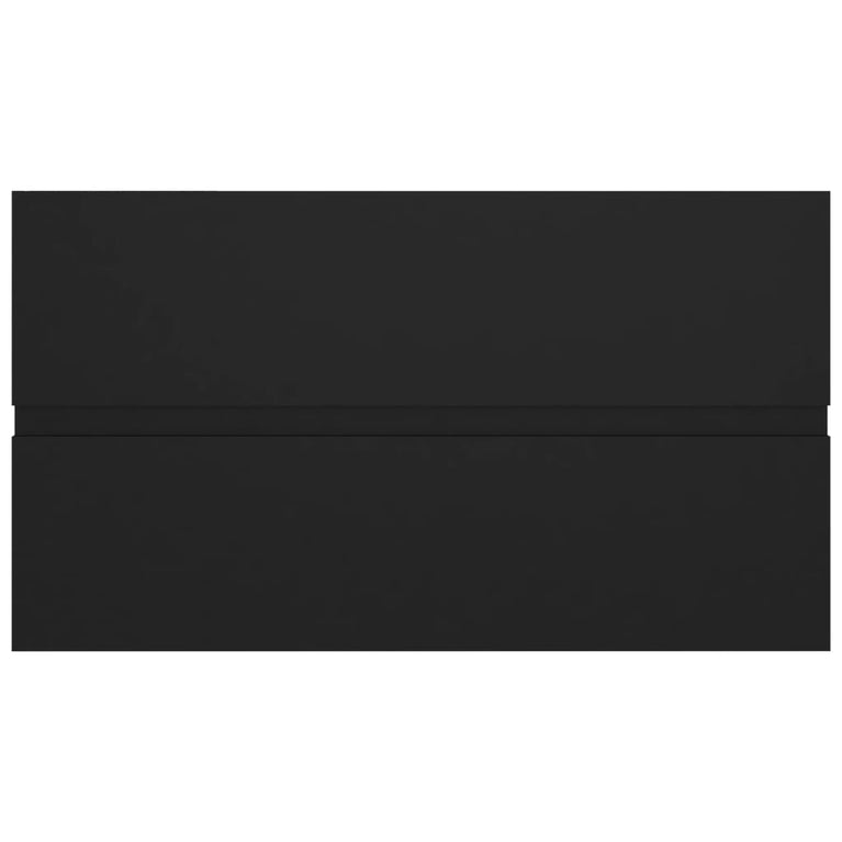 Wastafelkast met ingebouwde wastafel spaanplaat zwart