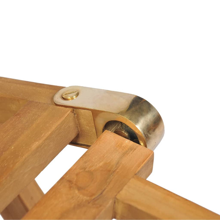 Ligstoelen 2 st met voetsteun massief teakhout