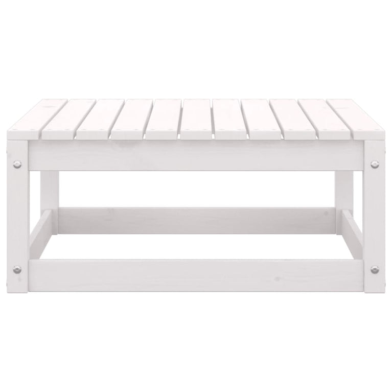 7-delige Loungeset massief grenenhout wit