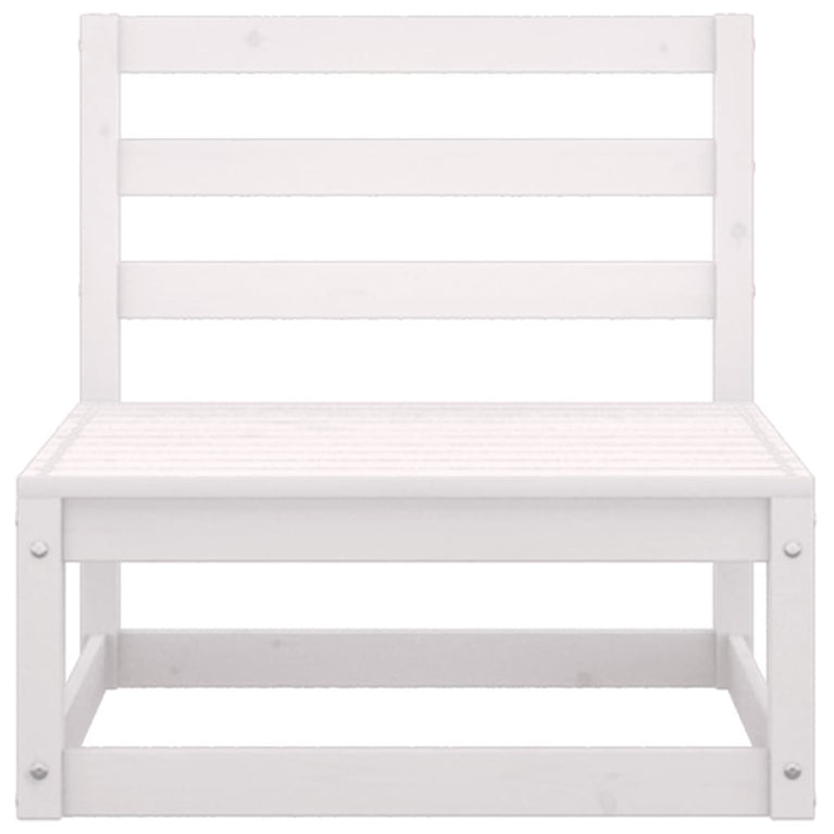 7-delige Loungeset massief grenenhout wit