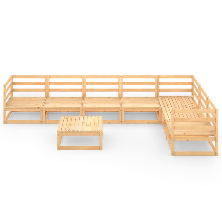 8-delige Loungeset massief grenenhout