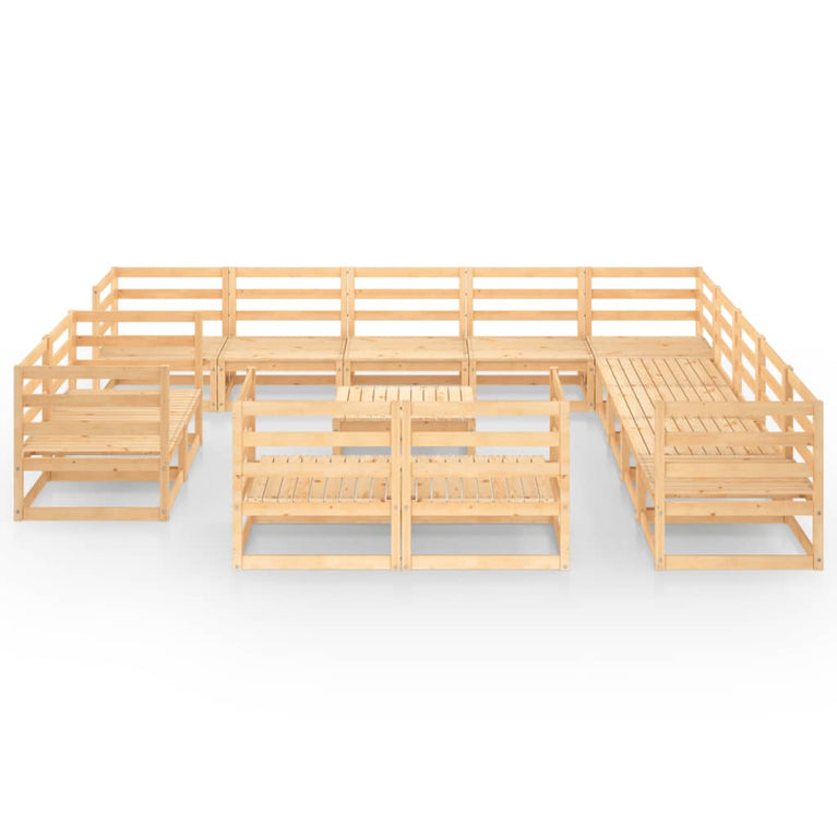 14-delige Loungeset massief grenenhout