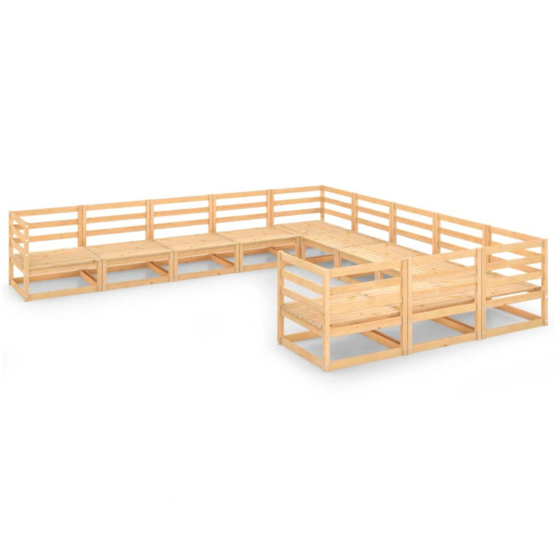 11-delige Loungeset massief grenenhout