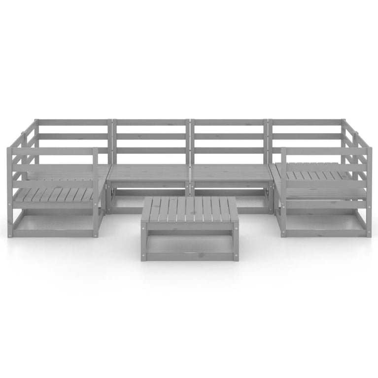 7-delige Loungeset massief grenenhout