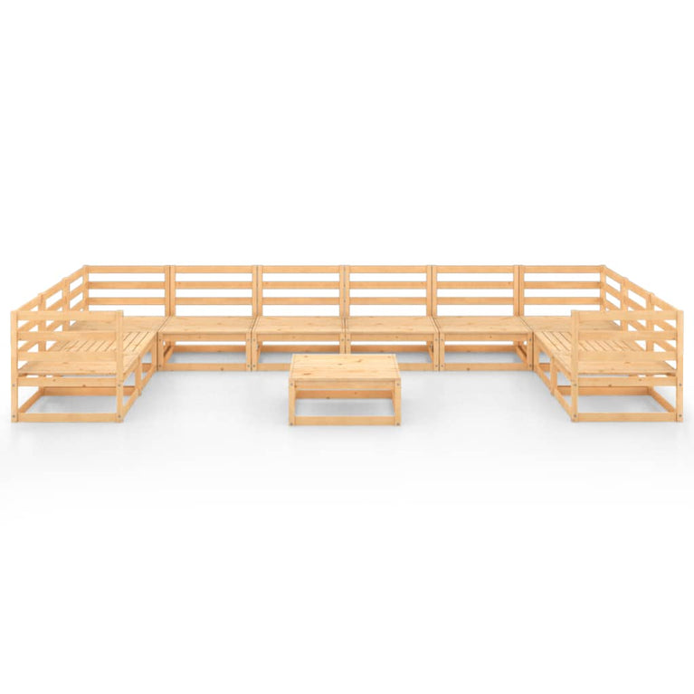 11-delige Loungeset massief grenenhout