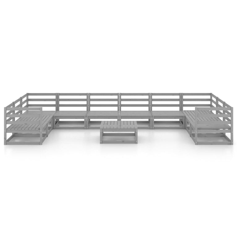 11-delige Loungeset massief grenenhout